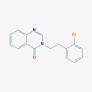 molecular formula C16H13BrN2O B14191253 3-[2-(2-Bromophenyl)ethyl]quinazolin-4(3H)-one CAS No. 923018-89-7