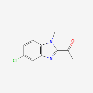 molecular formula C10H9ClN2O B1419127 1-(5-chloro-1-methyl-1H-1,3-benzodiazol-2-yl)ethan-1-one CAS No. 620604-10-6