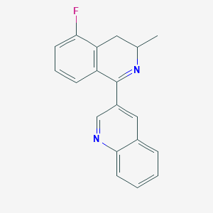 molecular formula C19H15FN2 B14191289 3-(5-Fluoro-3-methyl-3,4-dihydroisoquinolin-1-yl)quinoline CAS No. 919786-38-2