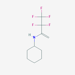 molecular formula C10H14F5N B14191299 N-(3,3,4,4,4-Pentafluorobut-1-en-2-yl)cyclohexanamine CAS No. 921193-82-0