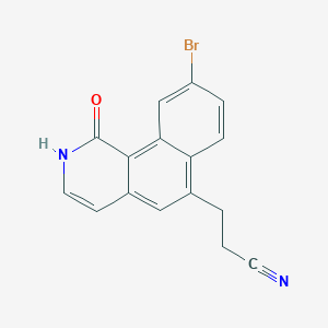 3-(9-Bromo-1-oxo-1,2-dihydrobenzo[h]isoquinolin-6-yl)propanenitrile