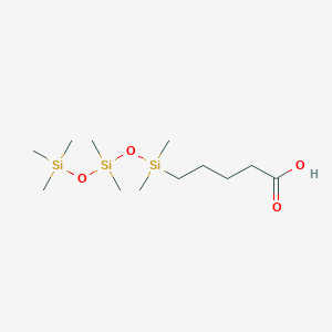 molecular formula C12H30O4Si3 B14191312 5-(Heptamethyltrisiloxanyl)pentanoic acid CAS No. 860817-31-8