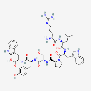 molecular formula C51H66N12O10 B14191320 N~5~-(Diaminomethylidene)-L-ornithyl-L-leucyl-L-tryptophyl-L-prolyl-L-seryl-L-tyrosyl-L-tryptophan CAS No. 915146-79-1