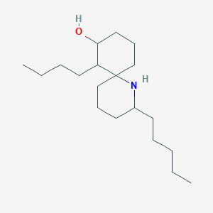 molecular formula C19H37NO B14191349 1-Azaspiro[5.5]undecan-8-ol, 7-butyl-2-pentyl- CAS No. 921200-32-0