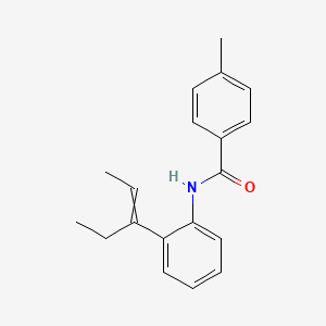 molecular formula C19H21NO B14191360 4-Methyl-N-[2-(pent-2-en-3-yl)phenyl]benzamide CAS No. 923291-58-1