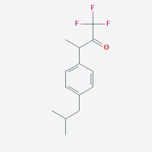 1,1,1-Trifluoro-3-[4-(2-methylpropyl)phenyl]butan-2-one