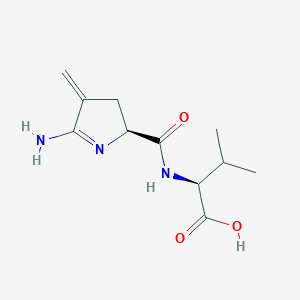 (2S)-2-[[(2S)-5-amino-4-methylidene-2,3-dihydropyrrole-2-carbonyl]amino]-3-methylbutanoic acid