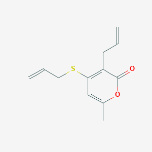 6-Methyl-3-(prop-2-en-1-yl)-4-[(prop-2-en-1-yl)sulfanyl]-2H-pyran-2-one