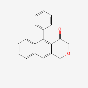 molecular formula C23H22O2 B14191482 1-tert-Butyl-5-phenyl-1H-naphtho[2,3-c]pyran-4(3H)-one CAS No. 923026-88-4