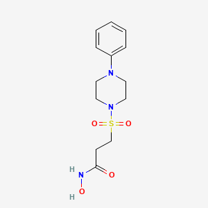 molecular formula C13H19N3O4S B14191485 N-Hydroxy-3-(4-phenylpiperazine-1-sulfonyl)propanamide CAS No. 919996-94-4