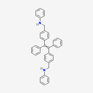 molecular formula C40H34N2 B14191500 N,N'-{(1,2-Diphenylethene-1,2-diyl)bis[(4,1-phenylene)methylene]}dianiline CAS No. 919789-71-2