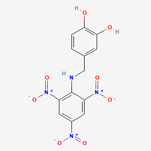 4-[(2,4,6-Trinitroanilino)methyl]benzene-1,2-diol