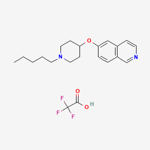 molecular formula C21H27F3N2O3 B14191509 6-(1-Pentylpiperidin-4-yl)oxyisoquinoline;2,2,2-trifluoroacetic acid CAS No. 918489-64-2