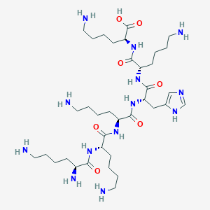 molecular formula C36H69N13O7 B14191521 L-Lysine, L-lysyl-L-lysyl-L-lysyl-L-histidyl-L-lysyl- CAS No. 835632-59-2