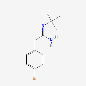 molecular formula C12H17BrN2 B14191528 (1Z)-(4-Bromophenyl)-N'-tert-butylethanimidamide CAS No. 860621-37-0