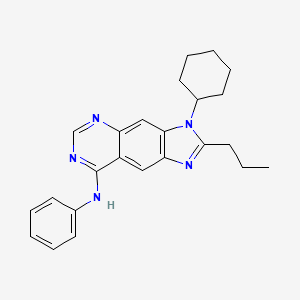 molecular formula C24H27N5 B14191557 3-Cyclohexyl-N-phenyl-2-propyl-3H-imidazo[4,5-G]quinazolin-8-amine CAS No. 919096-51-8