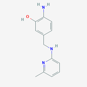 molecular formula C13H15N3O B14191576 2-Amino-5-{[(6-methylpyridin-2-yl)amino]methyl}phenol CAS No. 920511-89-3