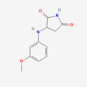 molecular formula C11H12N2O3 B1419159 3-[(3-Methoxyphenyl)amino]pyrrolidine-2,5-dione CAS No. 1218258-52-6