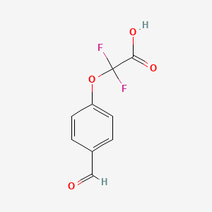 molecular formula C9H6F2O4 B1419160 2,2-Difluoro-2-(4-formylphenoxy)acetic acid CAS No. 1155459-90-7