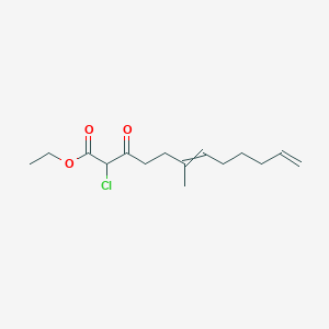 molecular formula C15H23ClO3 B14191623 Ethyl 2-chloro-6-methyl-3-oxododeca-6,11-dienoate CAS No. 918503-40-9