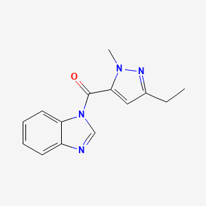 molecular formula C14H14N4O B14191647 (1H-Benzimidazol-1-yl)(3-ethyl-1-methyl-1H-pyrazol-5-yl)methanone CAS No. 874605-29-5