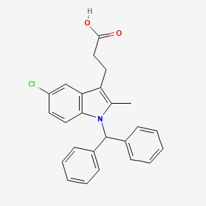 molecular formula C25H22ClNO2 B14191667 1H-Indole-3-propanoic acid, 5-chloro-1-(diphenylmethyl)-2-methyl- CAS No. 872674-68-5