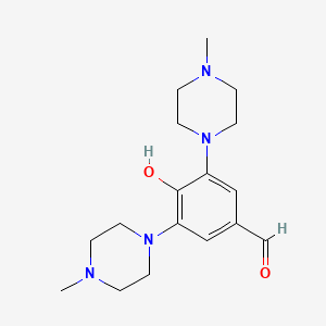 molecular formula C17H26N4O2 B14191675 4-Hydroxy-3,5-bis(4-methylpiperazin-1-yl)benzaldehyde CAS No. 915200-01-0