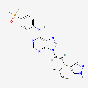 N-[4-(dimethylphosphoryl)phenyl]-9-[(E)-2-(5-methyl-1H-indazol-4-yl)ethenyl]-9H-purin-6-amine