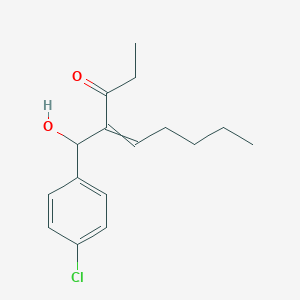 molecular formula C16H21ClO2 B14191729 4-[(4-Chlorophenyl)(hydroxy)methyl]non-4-en-3-one CAS No. 918139-05-6