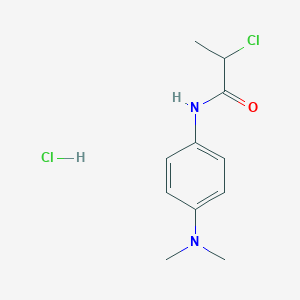 molecular formula C11H16Cl2N2O B1419173 2-chloro-N-[4-(dimethylamino)phenyl]propanamide hydrochloride CAS No. 50983-91-0