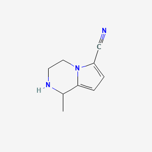 molecular formula C9H11N3 B1419174 1-甲基-1H,2H,3H,4H-吡咯并[1,2-a]哒嗪-6-腈 CAS No. 1173146-03-6