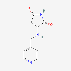 molecular formula C10H11N3O2 B1419176 3-[(Pyridin-4-ylmethyl)amino]pyrrolidine-2,5-dione CAS No. 1189133-39-8