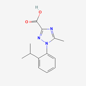 molecular formula C13H15N3O2 B1419177 5-methyl-1-[2-(propan-2-yl)phenyl]-1H-1,2,4-triazole-3-carboxylic acid CAS No. 1154372-94-7