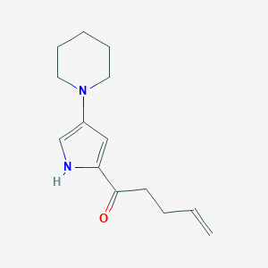 molecular formula C14H20N2O B14191779 1-[4-(Piperidin-1-yl)-1H-pyrrol-2-yl]pent-4-en-1-one CAS No. 923606-09-1