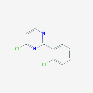molecular formula C10H6Cl2N2 B1419179 4-Chloro-2-(2-chlorophenyl)pyrimidine CAS No. 911701-03-6