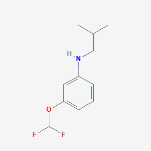molecular formula C11H15F2NO B1419182 3-(二氟甲氧基)-N-(2-甲基丙基)苯胺 CAS No. 1153181-16-8