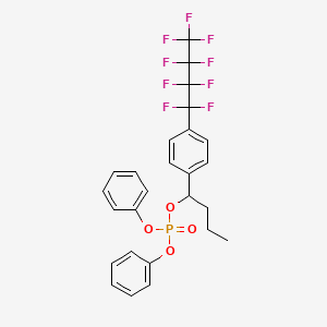 molecular formula C26H22F9O4P B14191841 1-[4-(Nonafluorobutyl)phenyl]butyl diphenyl phosphate CAS No. 846543-02-0