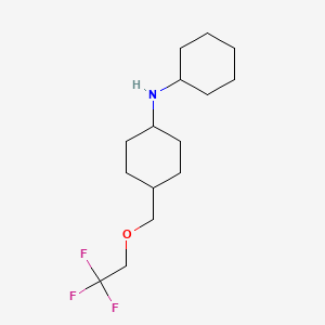 molecular formula C15H26F3NO B14191849 N-Cyclohexyl-4-[(2,2,2-trifluoroethoxy)methyl]cyclohexan-1-amine CAS No. 920280-88-2