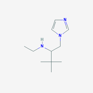 molecular formula C11H21N3 B1419185 乙基[1-(1H-咪唑-1-基)-3,3-二甲基丁-2-基]胺 CAS No. 1157816-10-8