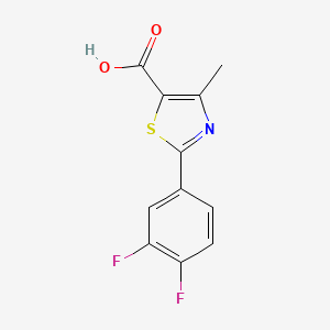 molecular formula C11H7F2NO2S B1419187 2-(3,4-二氟苯基)-4-甲基-1,3-噻唑-5-羧酸 CAS No. 1153434-00-4