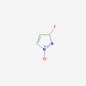 molecular formula C3H3FN2O B14191874 3-Fluoro-1-oxo-3H-1lambda~5~-pyrazole CAS No. 921604-90-2