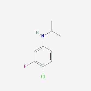 molecular formula C9H11ClFN B1419188 4-Chloro-3-fluoro-N-isopropylaniline CAS No. 1157519-52-2