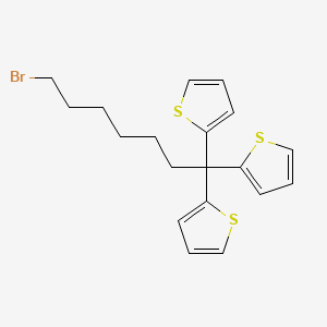 molecular formula C19H21BrS3 B14191899 2,2',2''-(7-Bromoheptane-1,1,1-triyl)trithiophene CAS No. 928265-56-9