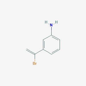 molecular formula C8H8BrN B14191910 Benzenamine, 3-(1-bromoethenyl)- CAS No. 839718-72-8