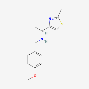 molecular formula C14H18N2OS B1419193 N-(4-甲氧基苄基)-1-(2-甲基-1,3-噻唑-4-基)乙胺 CAS No. 921102-37-6