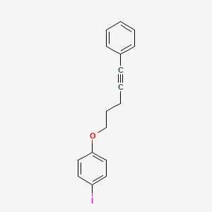 molecular formula C17H15IO B14191942 1-Iodo-4-[(5-phenylpent-4-yn-1-yl)oxy]benzene CAS No. 875467-49-5