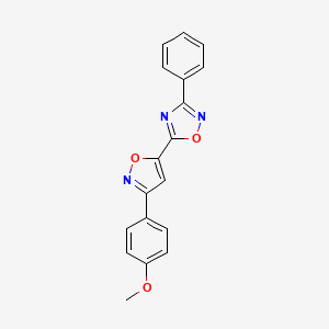 molecular formula C18H13N3O3 B14191953 5-[3-(4-Methoxyphenyl)-1,2-oxazol-5-yl]-3-phenyl-1,2,4-oxadiazole CAS No. 919117-20-7