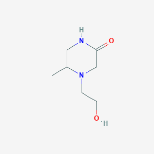 molecular formula C7H14N2O2 B141920 4-(2-Hydroxyethyl)-5-methylpiperazin-2-one CAS No. 137066-43-4
