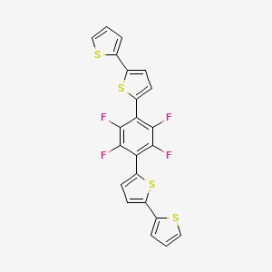 molecular formula C22H10F4S4 B14192000 2-[2,3,5,6-Tetrafluoro-4-(5-thiophen-2-ylthiophen-2-yl)phenyl]-5-thiophen-2-ylthiophene CAS No. 851853-43-5