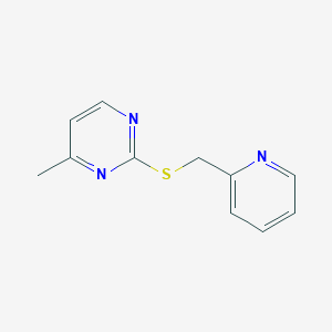 molecular formula C11H11N3S B14192003 4-Methyl-2-{[(pyridin-2-yl)methyl]sulfanyl}pyrimidine CAS No. 854375-22-7